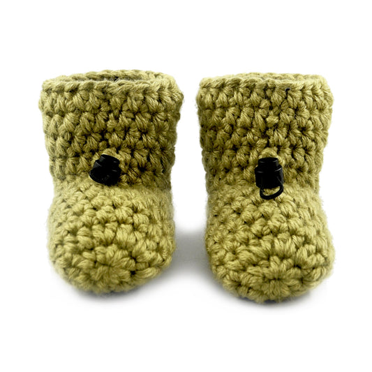 Winter Moss Bamboo Baby Booties