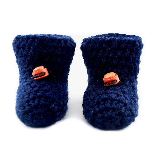 Midnight Blue Bamboo Baby Booties