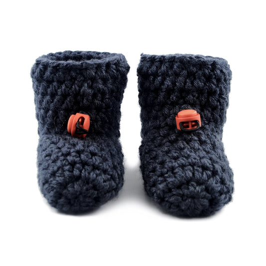 Charcoal Bamboo Baby Booties