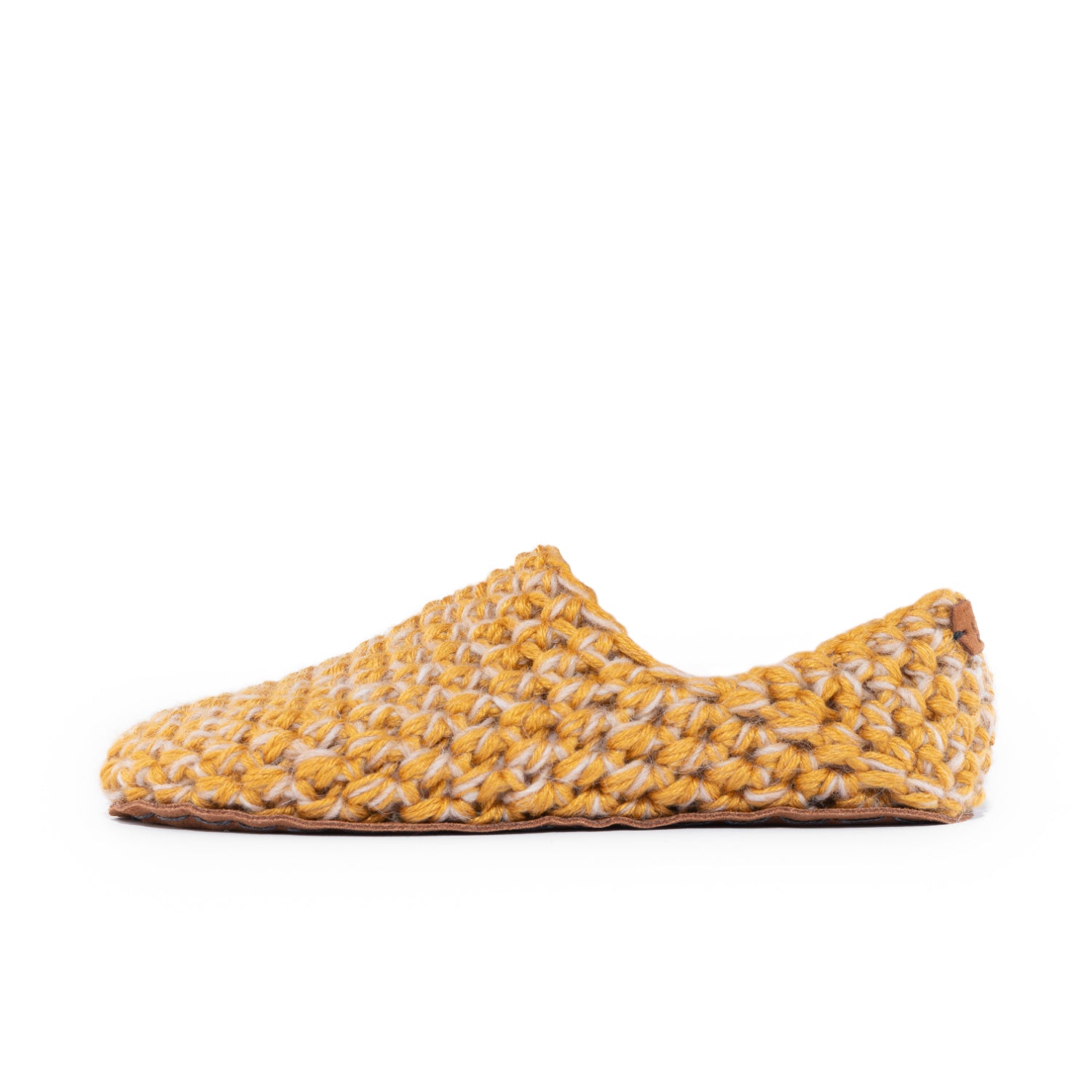 Handmade Bamboo Wool Slippers in Butterscotch Yellow by Kingdom of Wow