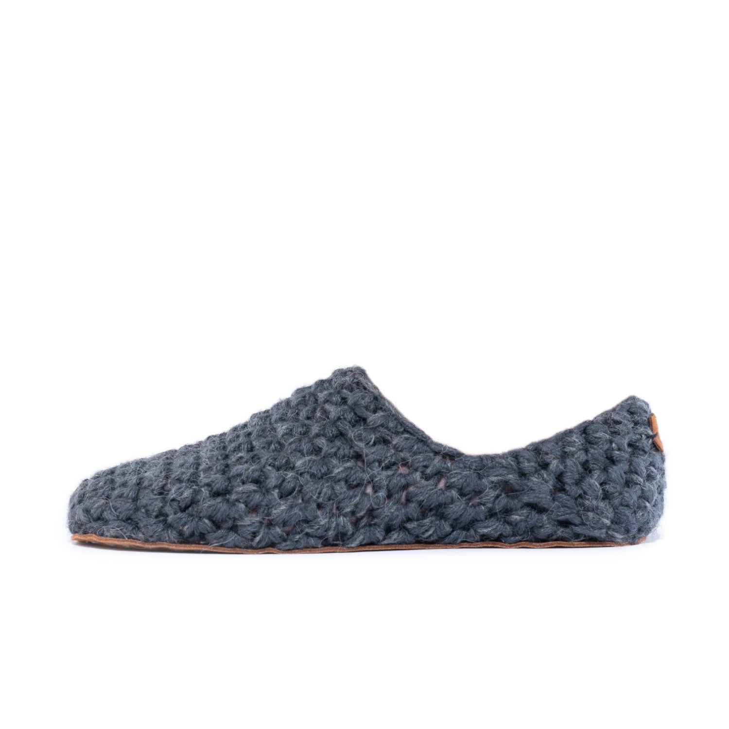 Handmade Bamboo Wool Slippers in Charcoal Grey by Kingdom of Wow