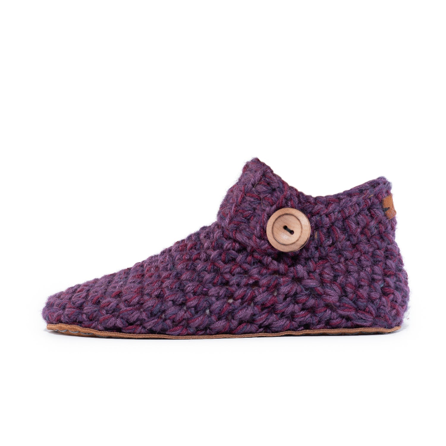 Handmade Ankle Bootie Bamboo Wool Slippers in Lavender Purple by Kingdom of Wow