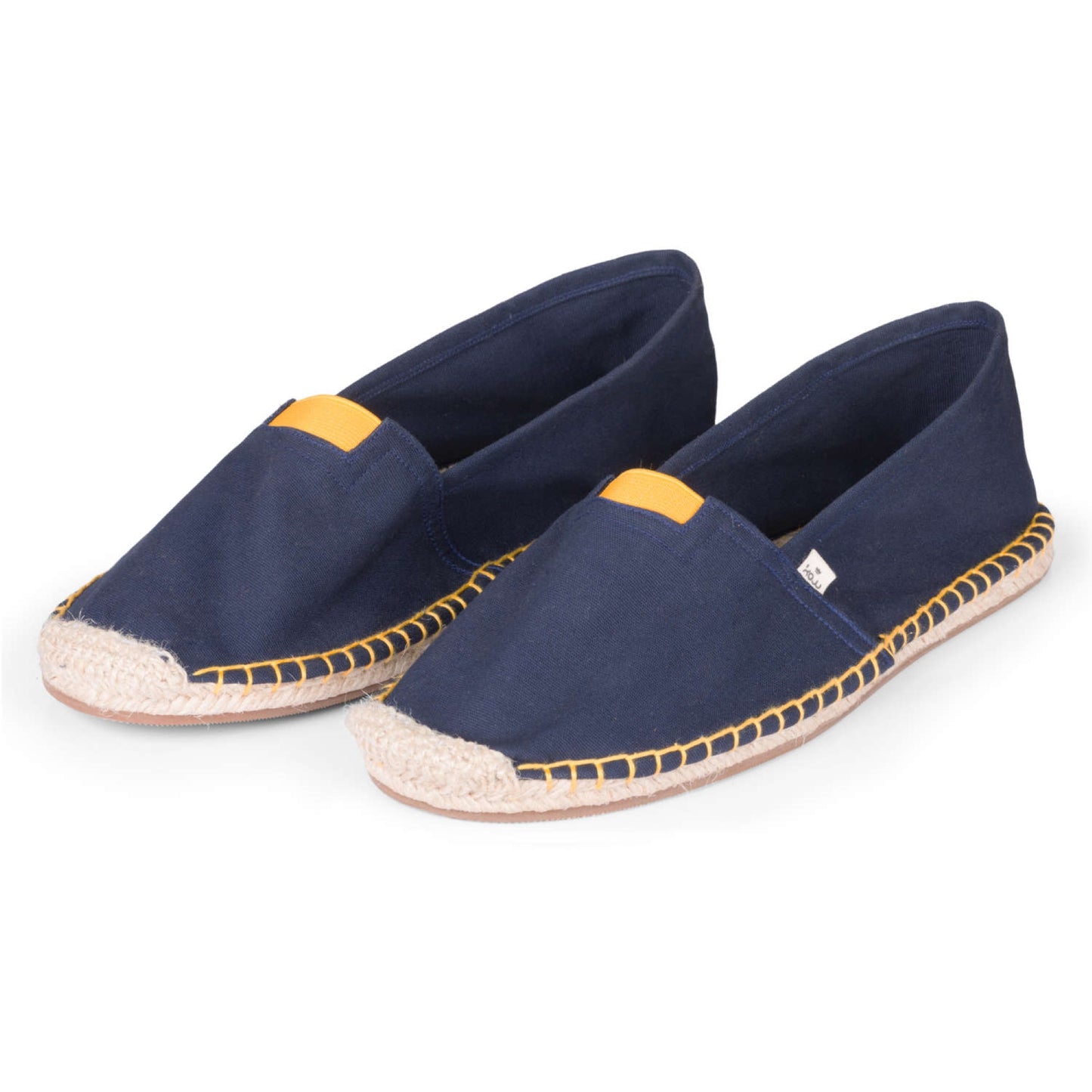 Kingdom of Wow Navy Blue Yellow Handmade Espadrilles for Men